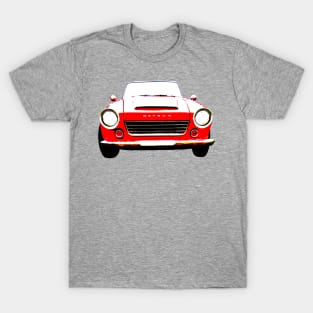 Datsun Roadster 1960s classic car high contrast red T-Shirt